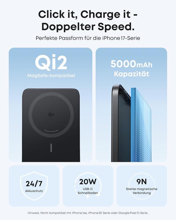 Image du produit Anker Nano Powerbank 5000mAh, MagSafe-kompatibel (5000 mAh, 20 W)