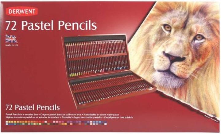 Actual product image Derwent Pastel pencils gift set in wooden box, 72 pieces (72 x)