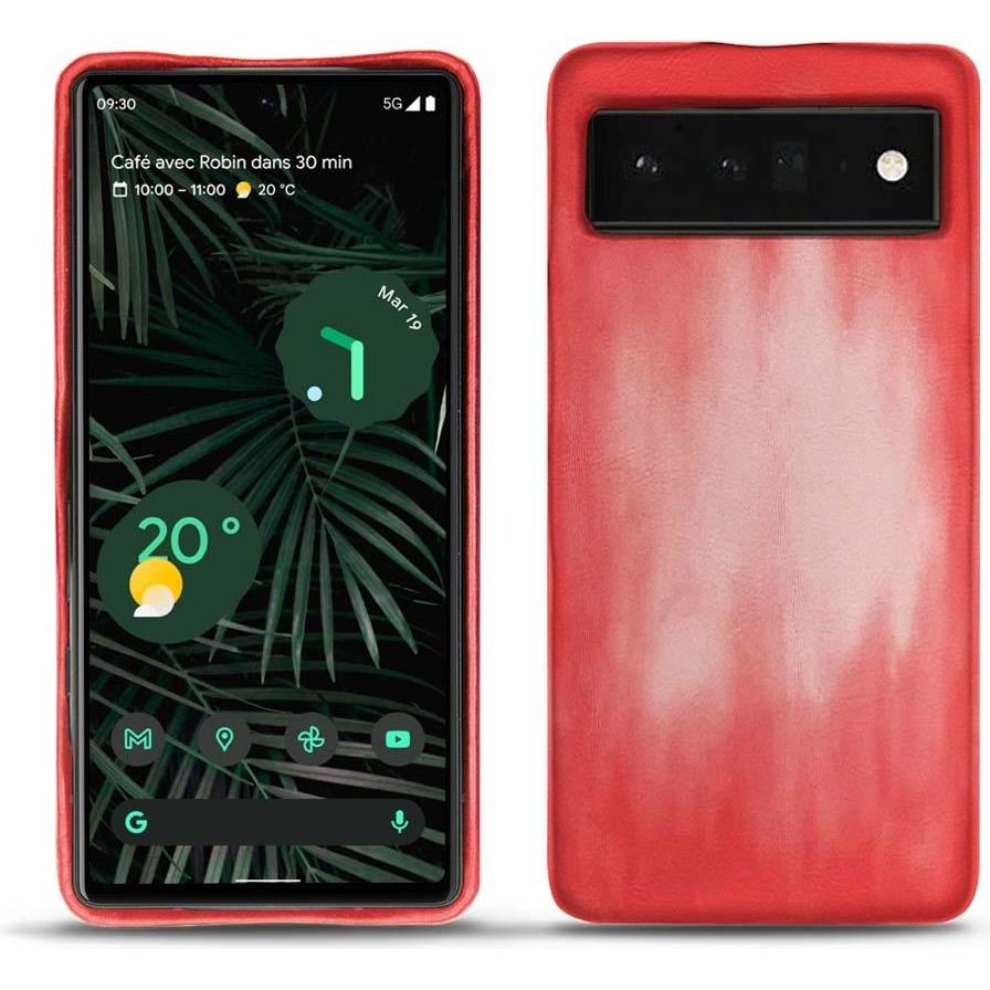 Noreve Lederschutzhülle (Google Pixel 6 Pro), Smartphone Hülle, Rosa