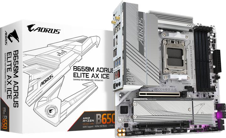 Actual product image Gigabyte B650 A ELITE AX ICE (AM5, AMD B650, ATX)