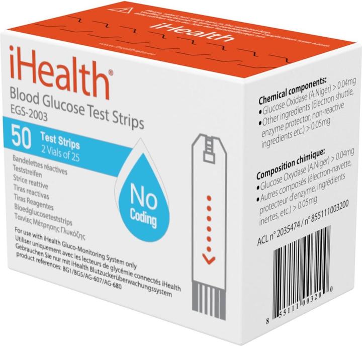 iHealth Bandelettes de test pour glucomètre