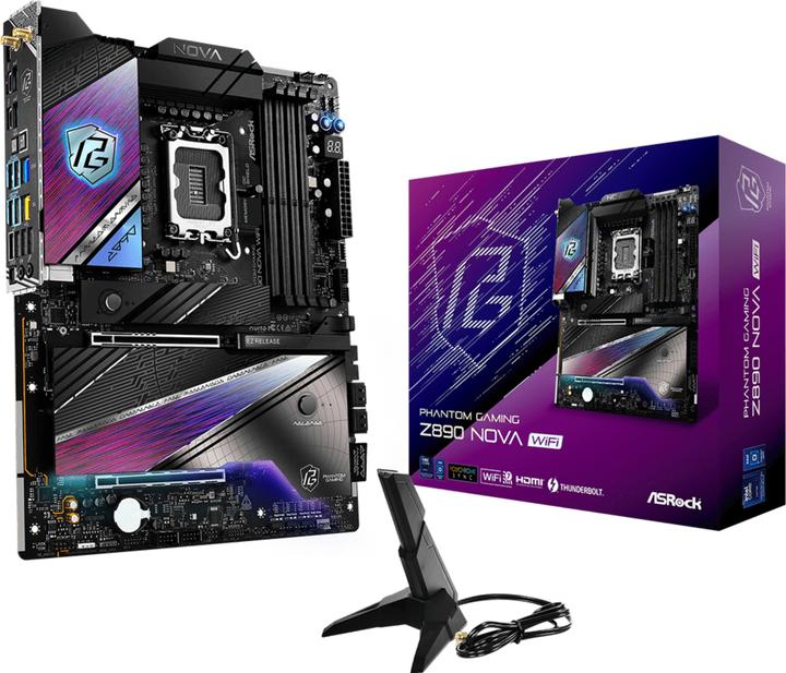 Produktbild AsRock Z890 Nova WiFi Intel DDR5 S1851 (LGA 1851, Intel Z890, ATX)