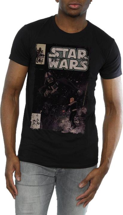 Actual product image Star Wars Mens Darth Vader Duel Comic T-Shirt (XXL)
