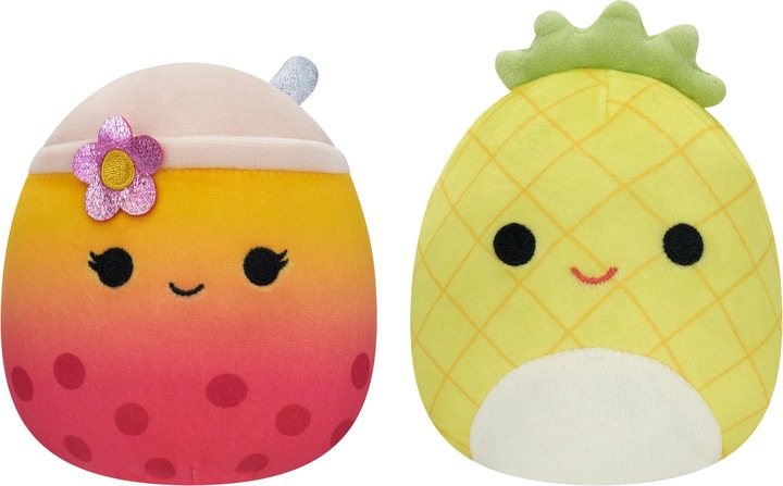 Produktbild Squishmallows - Flip A Mallow - Bergit the Bubble Tea/Maui the Pineapple (13 cm)