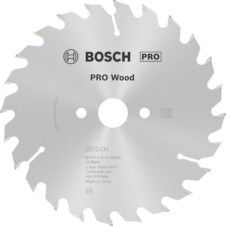 Actual product image Bosch Professional Zubehör PRO Wood circular saw blade, 150 x 2.4 x 20 mm