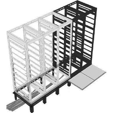 Middle Atlantic RIB Series Riser Bases 2 bay, Serverschrank Zubehör, Schwarz