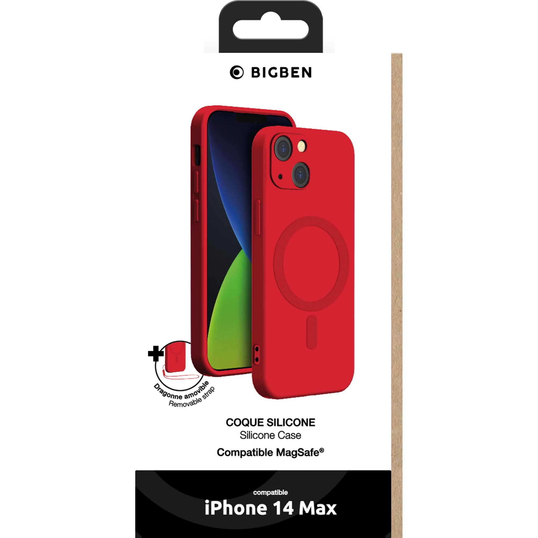 Thumbnail - Bigben Silicone MagSafe (Apple iPhone 14 Plus), Smartphone Hülle, Rot