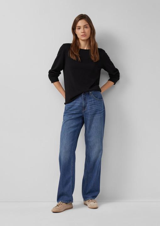 Produktbild s.Oliver Strickpullover Feinstrickpullover mit Rundhalsausschnitt (48)