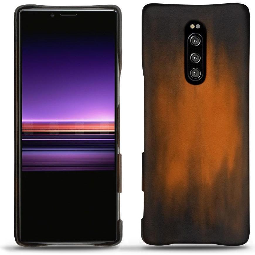 Noreve Lederschutzhülle (Sony Xperia 1), Smartphone Hülle, Braun