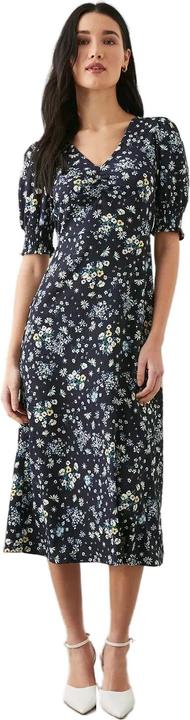 Image du produit Dorothy Perkins Ditsy Print Manchette froncée Petite robe midi (34)