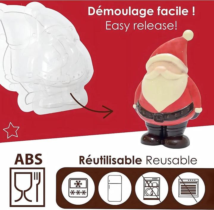 Produktbild ScrapCooking 3D Schokoladenform, Weihnachtsmann