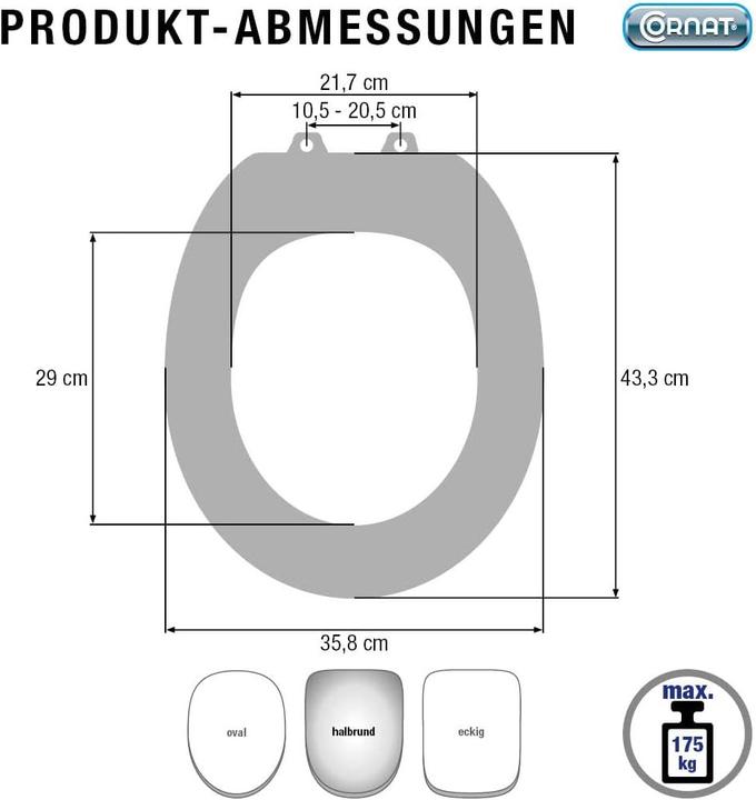 Produktbild Cornat PREMIUM 6 WC-Sitz softclose weiss