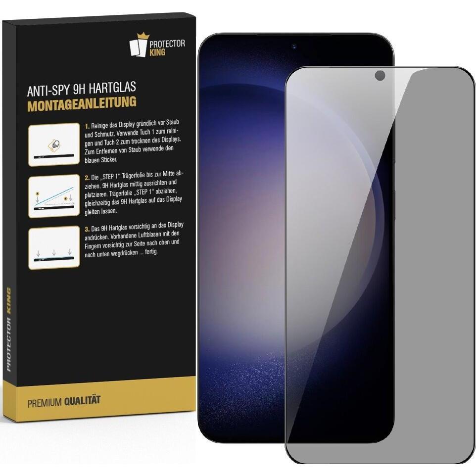 Thumbnail - Protectorking 2x Echtes Tempered 9H Panzerhartglas Blickschutz (2 Stück, Samsung Galaxy S21), Smartphone Schutzfolie
