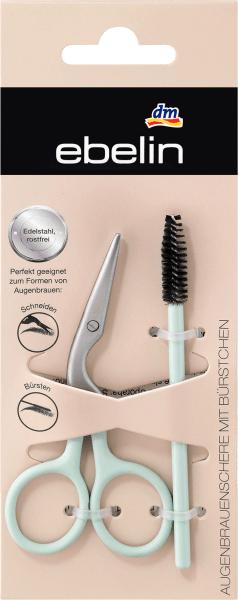 Actual product image dm ebelin Eyebrow scissors with brush