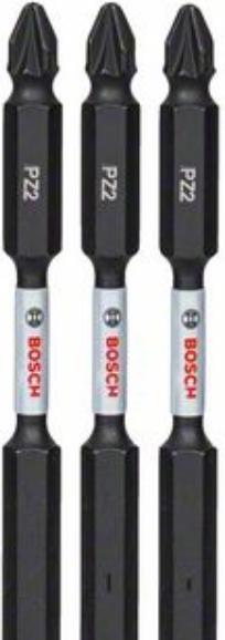 Actual product image Bosch Professional Zubehör Impact Control double-blade screwdriver bit set, 3-piece, PZ2-PZ2, 150 mm (Cross Pozidriv PZ M2)