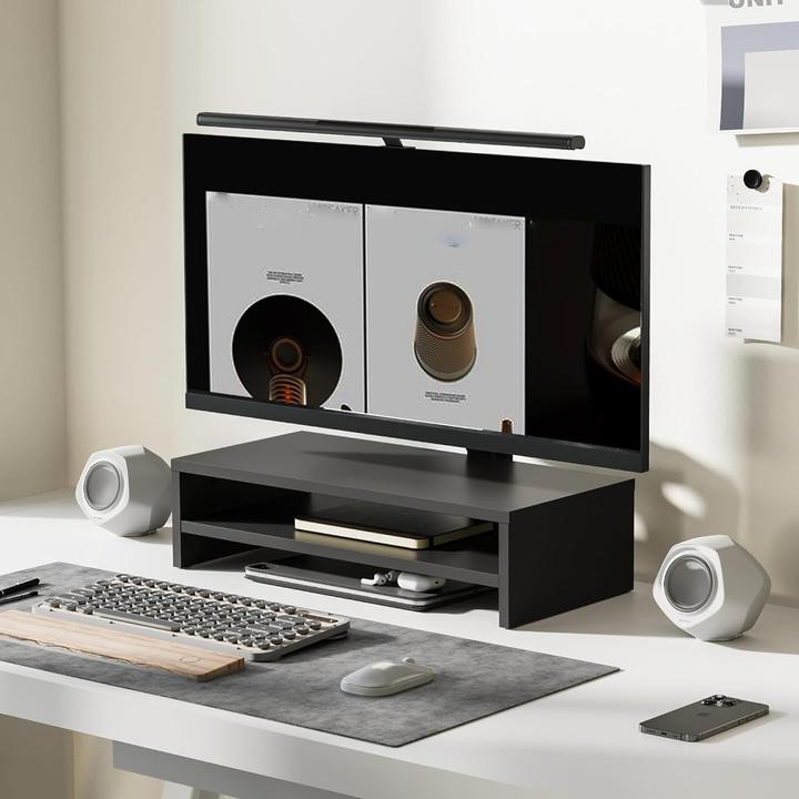 Actual product image Fitueyes Monitorständer mit 2 Ebenen und Stauraum