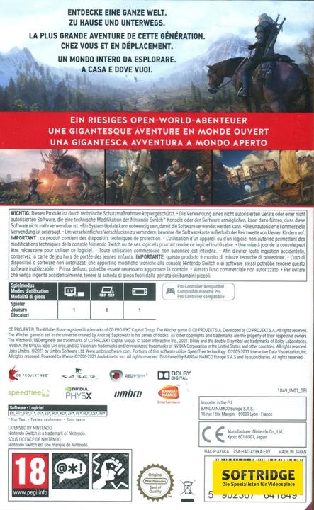 Immagine prodotto Bandai Namco The Witcher 3: Wild Hunt (Switch, DE)