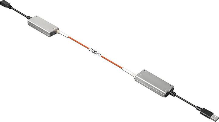Produktbild Lindy USB 2.0 MM LWL/Fibre Optic Extender 200m Multi Mode Fibre