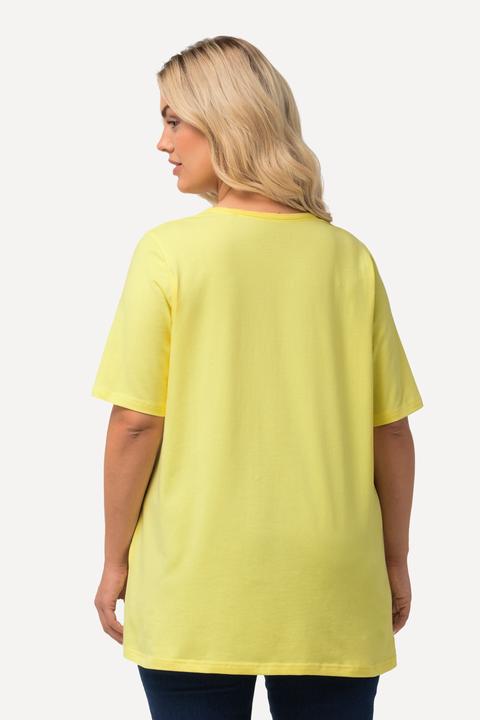 Image du produit Ulla Popken T-shirt à manches courtes et col carré. Coupe évasée (42, 44)