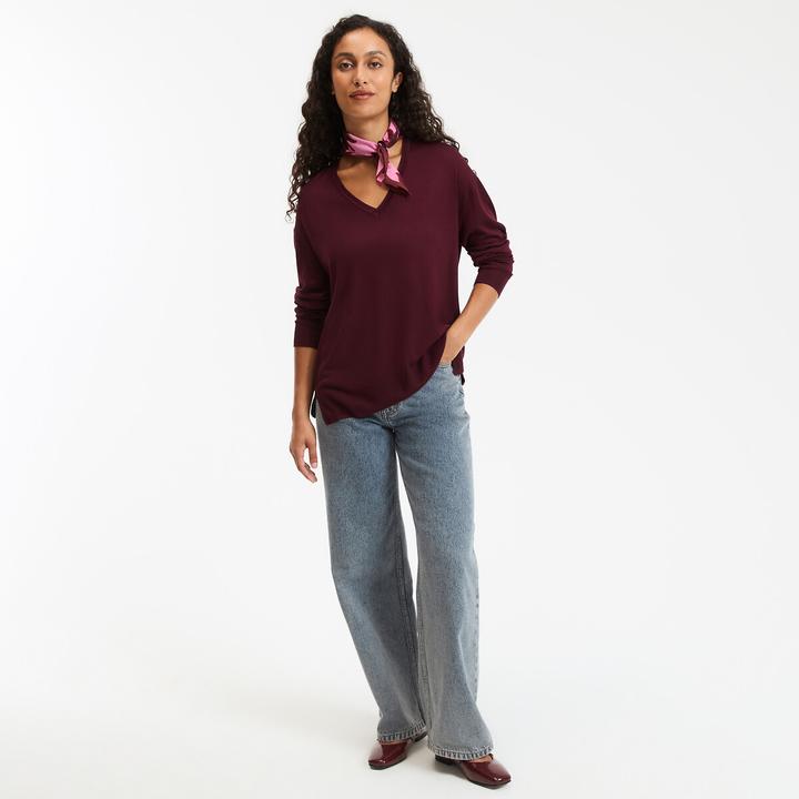 Immagine prodotto La Redoute Collections Pullover mit V-Ausschnitt (L)