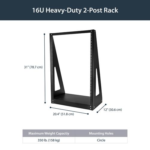 Produktbild StarTech HEAVY DUTY 2-POST RACK - 16U (16 HE, 19 Zoll Rack)