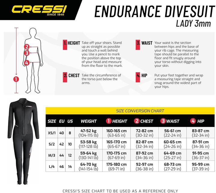 Image du produit Cressi Endurance Neoprenanzug Damen (3 mm, S)