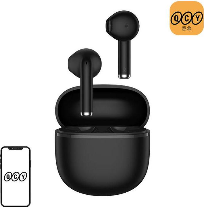 Produktbild QCY Earphones TWS AilyBuds Lite (black) (28 h, Kabellos)