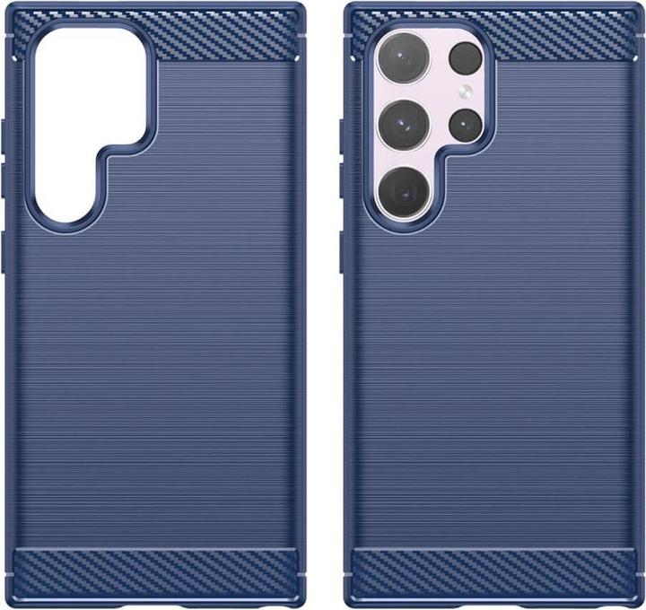 Produktbild Cover-Discount Metall Carbon Look Hülle blau (Samsung Galaxy S24 Ultra)