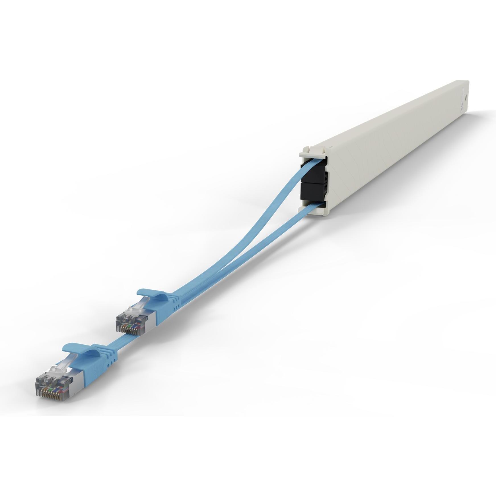 Thumbnail - PATCHBOX one / Cassette / 46RU / Cat 6A, STP, 2.5 m, Blau (STP, CAT6a, 2.50 m), Netzwerkkabel
