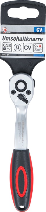 Actual product image BGS Reversible Ratchet Fine Tooth 6.3 mm (1/4") (1/4")