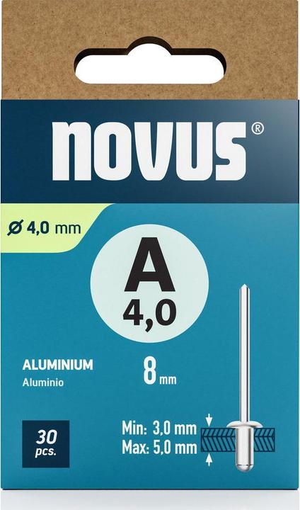 Immagine prodotto Novus Blindniete A4 x L: 8 mm Alu