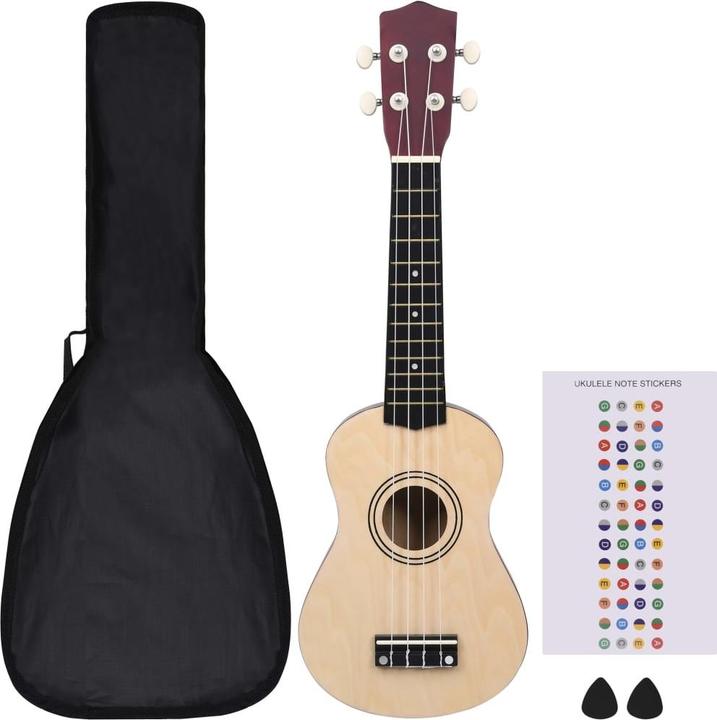 vidaXL Sopran Ukulele Set für Kinder mit Tasche 21" (Sopran, Soprano)