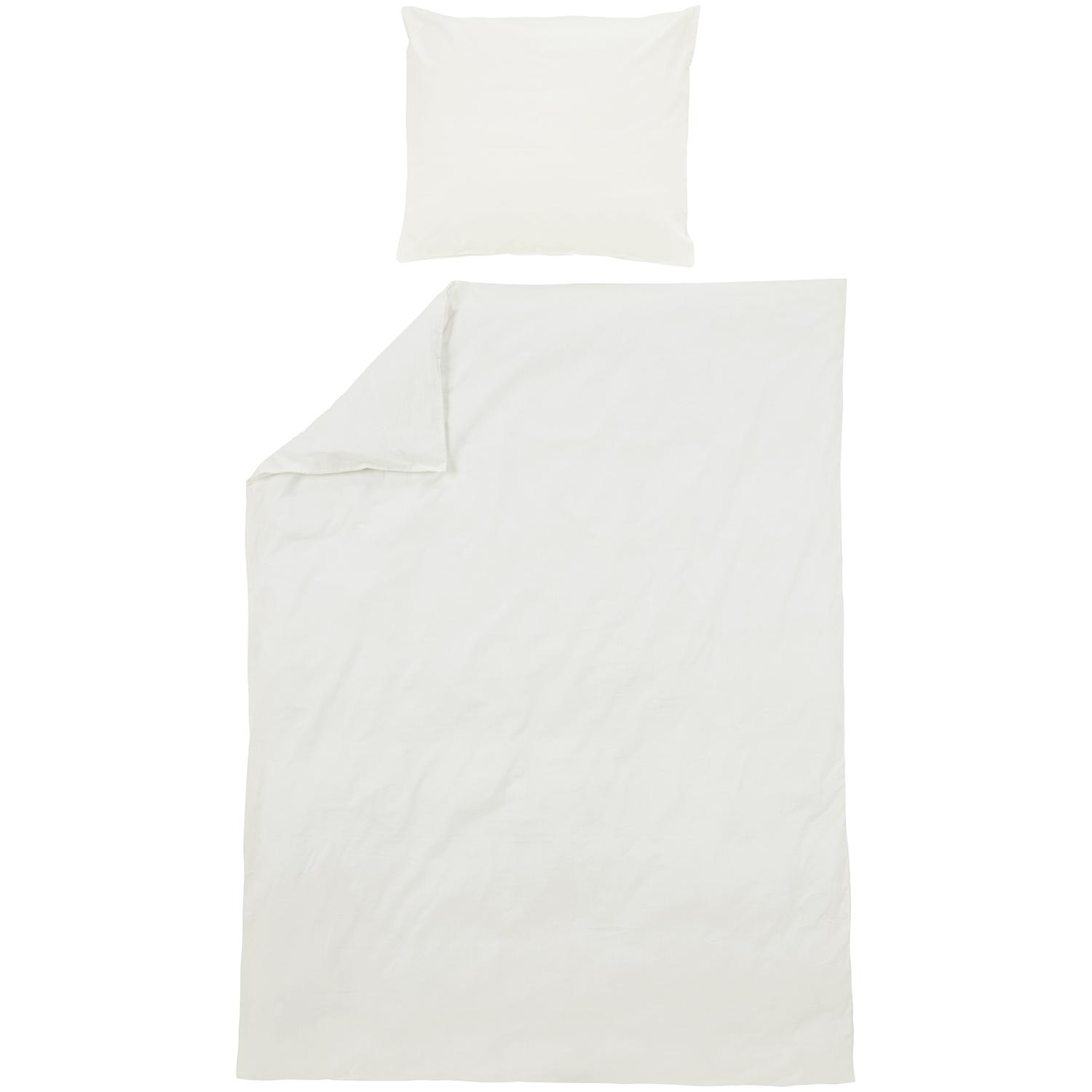 Meyco, Kinderbettwäsche, Home Bettwäsche 140x200/220 offwhite