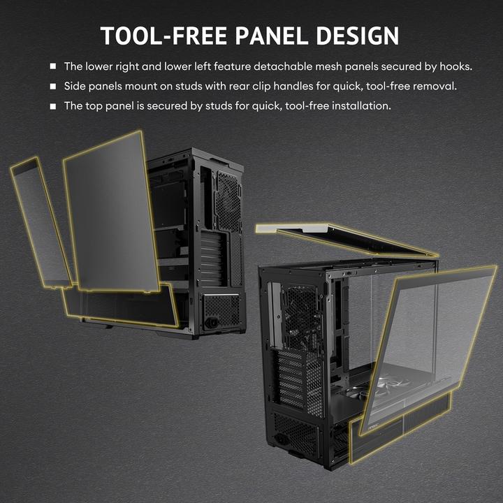 Actual product image Antec C6 Curve Air Mid-Tower ATX Case (ATX, ITX, mATX)