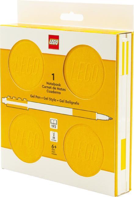 Image du produit LEGO ® Locking Notebook with Gel Pen Yellow - in Box (Blanc, Couverture rigide)