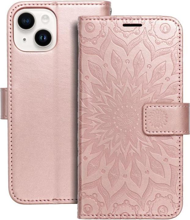 Produktbild OEM Back panel cover MEZZO Book case for IPHONE 14 mandala rose gold (Apple iPhone 14)