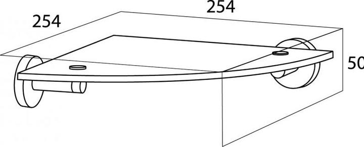 Produktbild Tiger Eckablage Boston edelstahl gebrstet (25 x 5 x 25 cm)