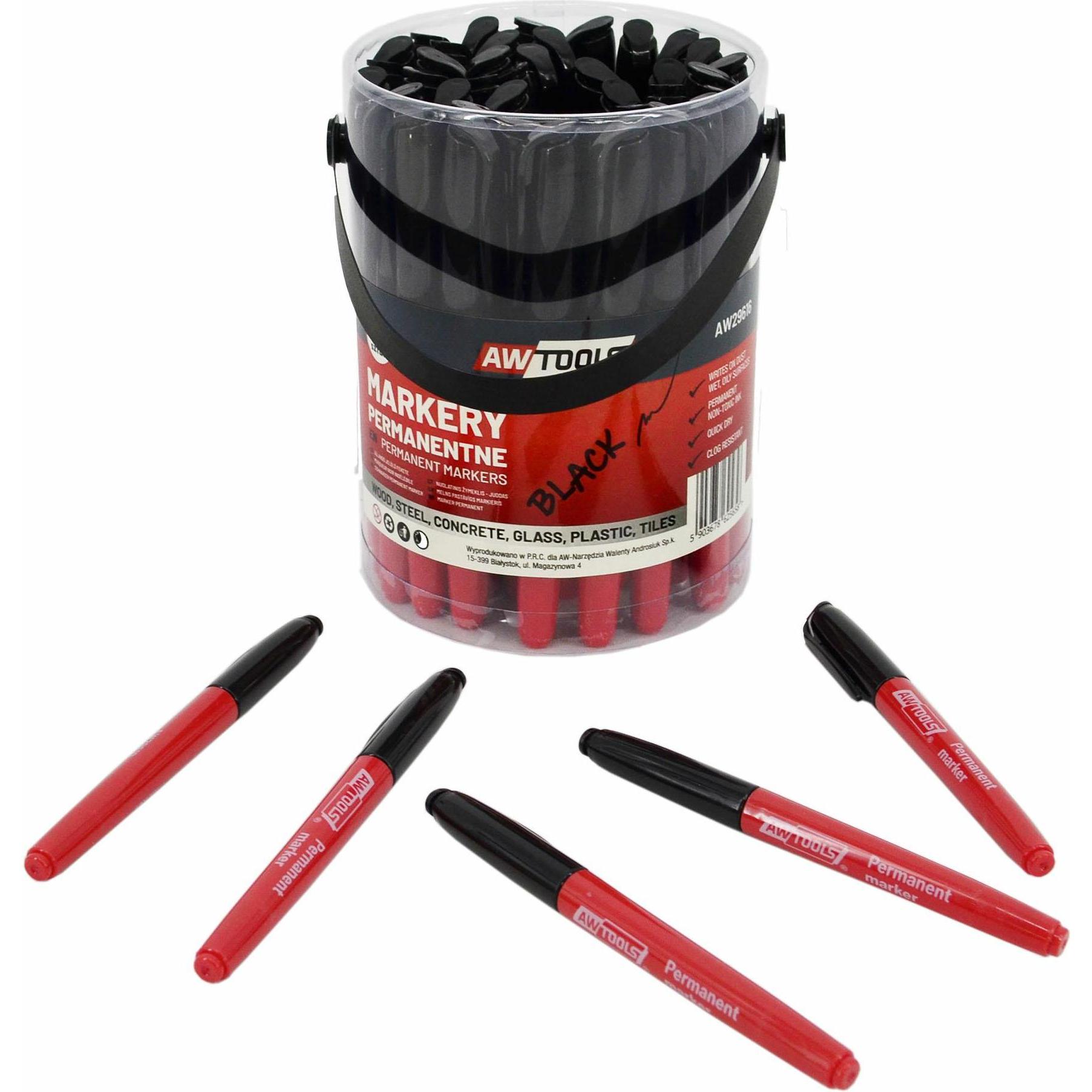 Awtools, Evidenziatori, Dünne schwarze Filzstifte, 45 Stück.