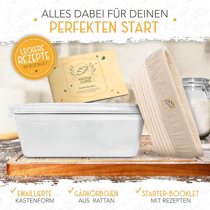 Produktbild Krustenzauber Brotbackfrom mit Deckel inkl. Gärkorb