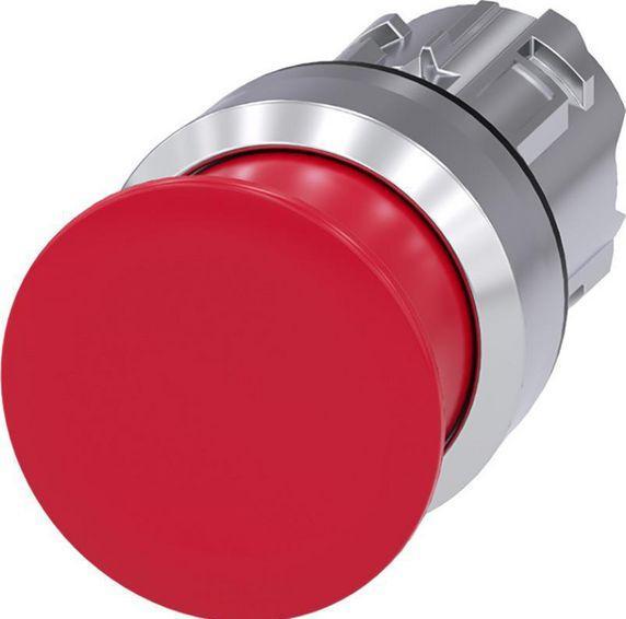 Produktbild Siemens SIRIUS ACT Pilzdrucktaster Frontelement Metall, hochglanz, rot