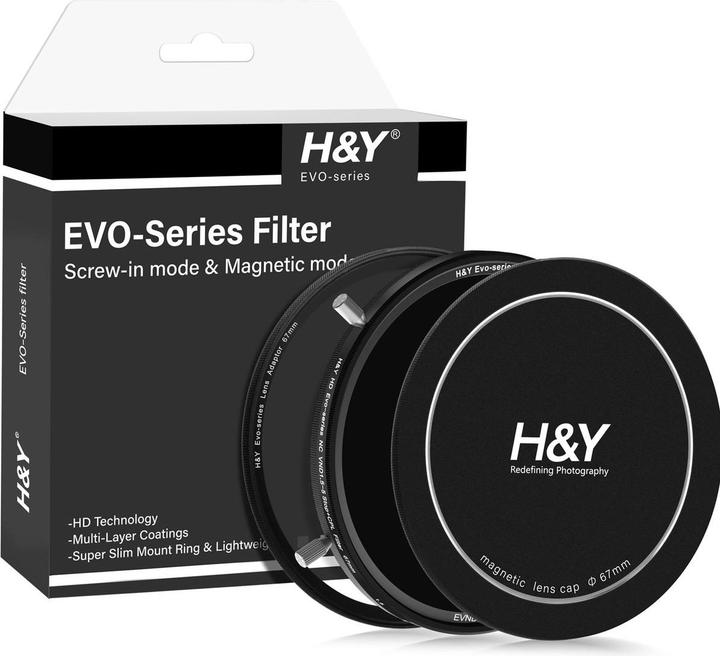 Actual product image H&Y HD EVO ND3-32 Filter Kit 67mm (67 mm, Neutral density filter)