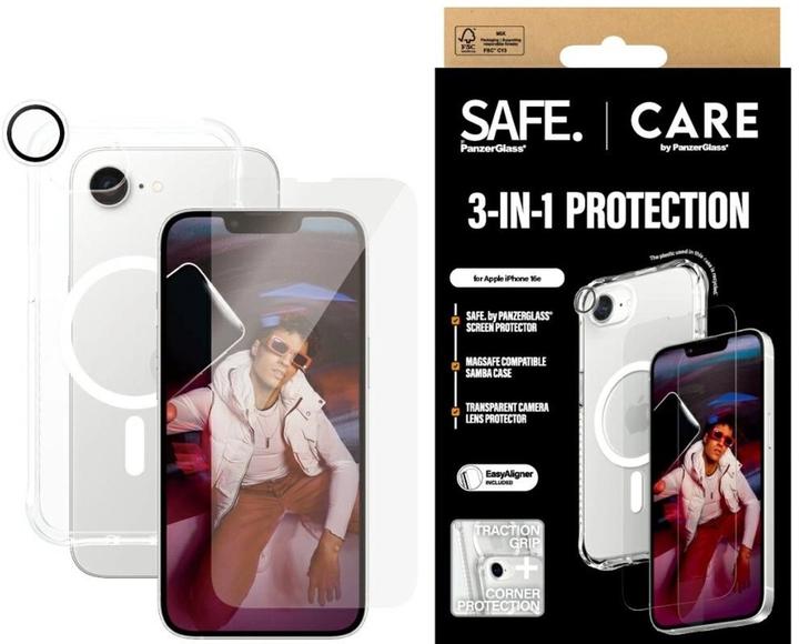 PanzerGlass Care Fashion 3-in-1 Bundle (1 pcs., Apple iPhone 16e, Apple iPhone 17e)
