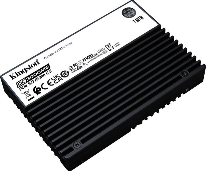 Actual product image Kingston 7.68TB DC3000ME U.2 PCIe 5.0 NVMe TCG Opal Enterprise SSD (7680 GB, 2.5")