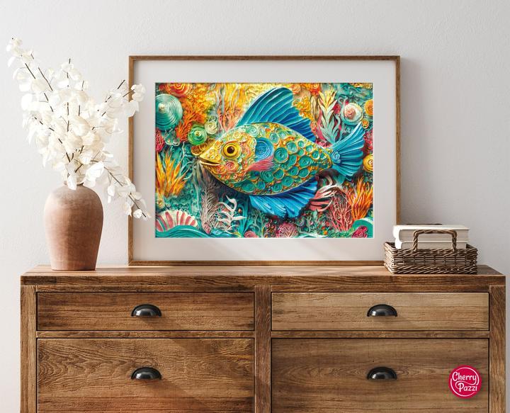 Immagine prodotto Cherry Pazzi Puzzle 1000 pezzi - Quilled Fish (1000 pezzi)