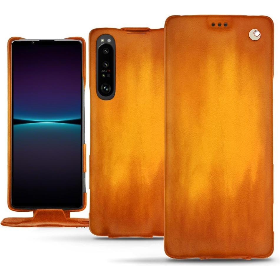 Thumbnail - Noreve Lederschutzhülle vertikal (Sony Xperia 1 IV), Smartphone Hülle, Orange