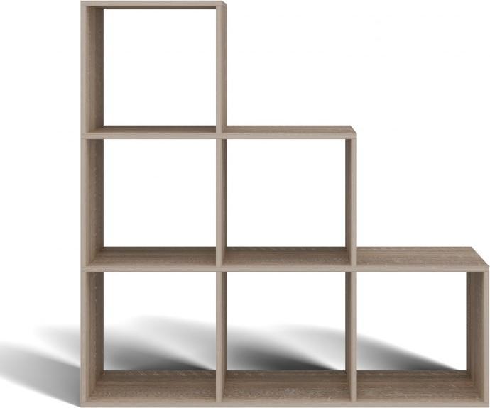 Actual product image Topeshop STEP SONOMA 3X3 bookshelf for living room (115 x 38 x 115 cm)