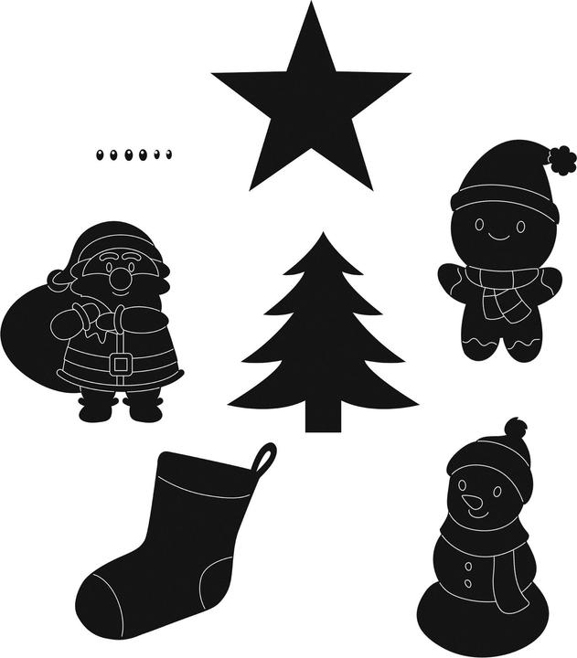 Productafbeelding Ursus Knutselset Magische Krasmotieven Kerstmis, 6 stuks.