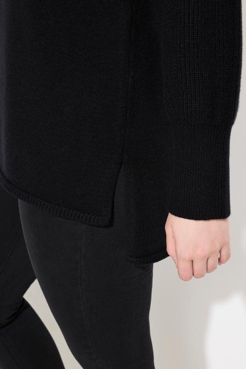 Image du produit Ulla Popken Pull camionneur, col montant côtelé avec fermeture à glissière, manches longues raglan (42, 44)