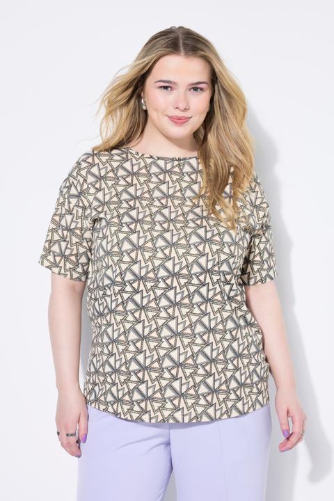 Actual product image Studio Untold Abstract Geometric Print Short Sleeve Tee (54)
