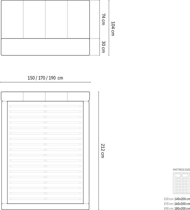 Produktbild Micadoni Pyla (180 x 200 cm)